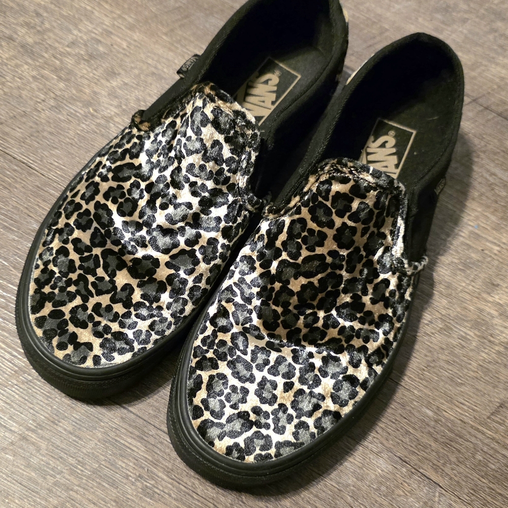 Vans Leopard Print Slip-On Shoes